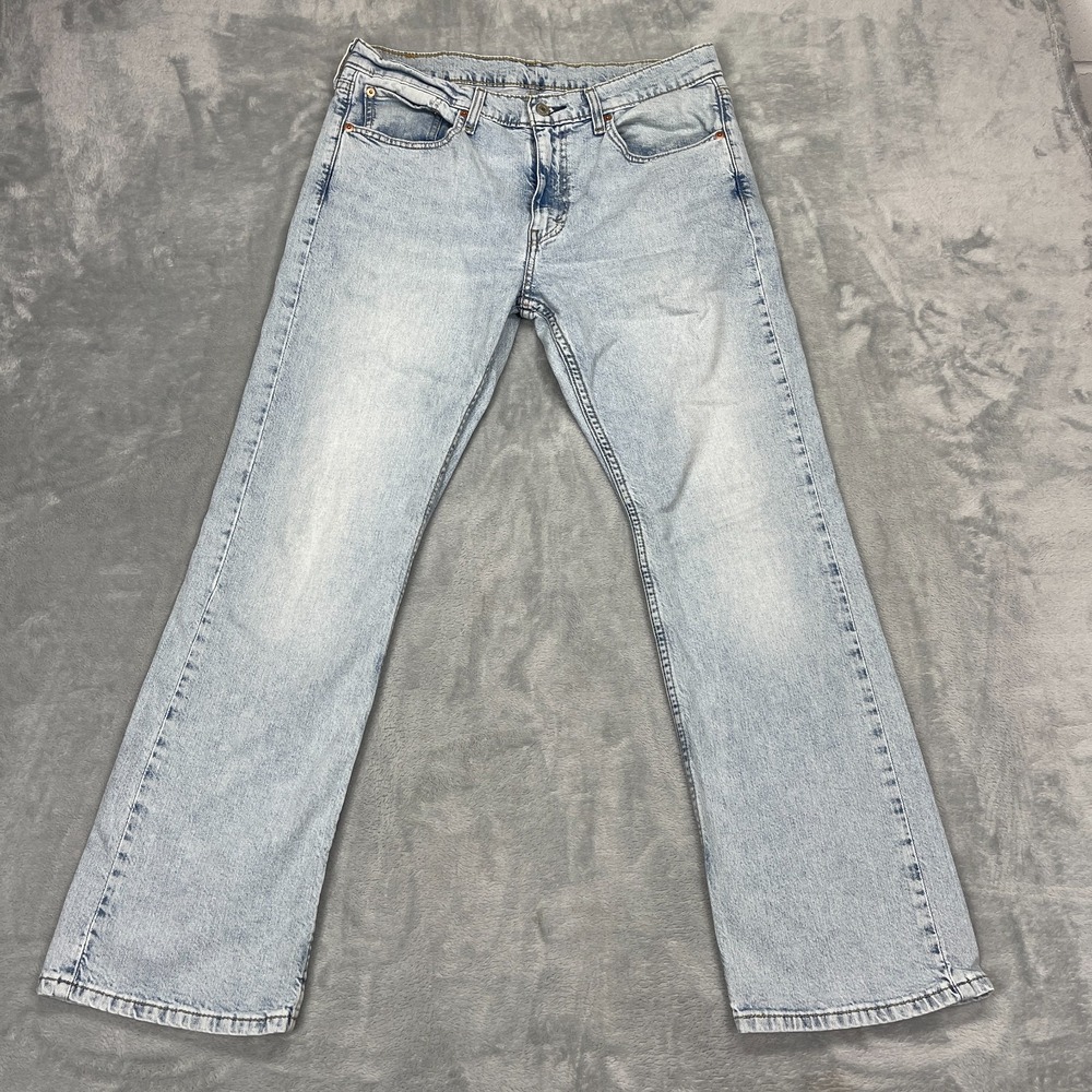 Levi's Jeans Mens 33x30 Blue Denim Comfort Stretch Red Tab 527 Slim Bootcut Leg